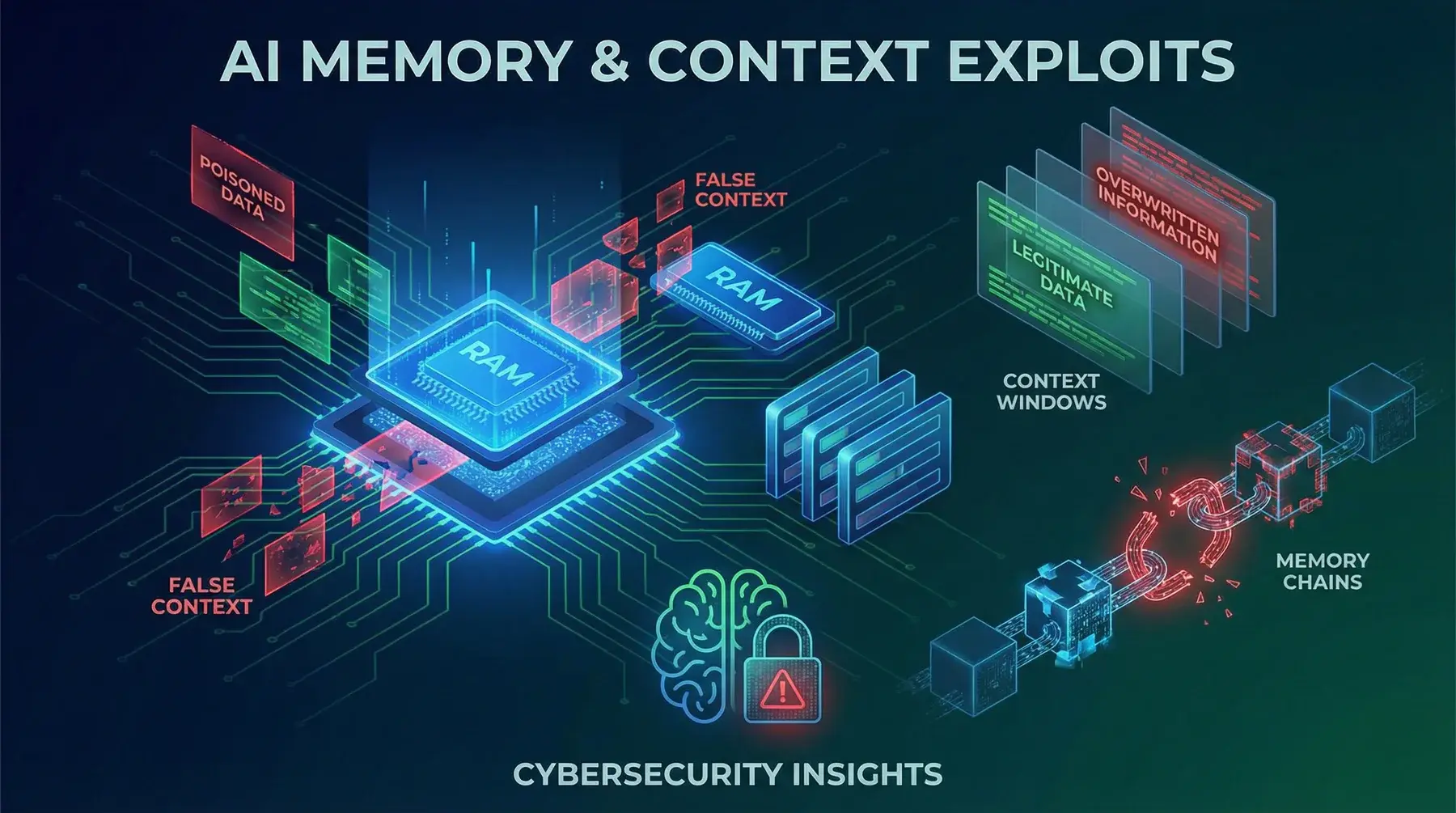AI Memory and Context Exploits diagram